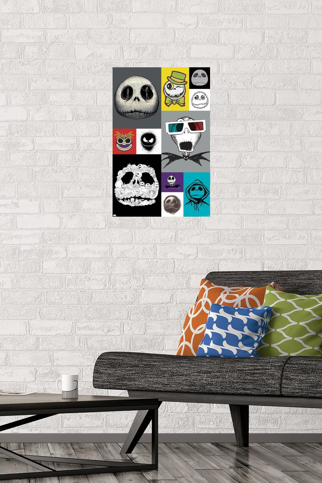 Disney Tim Burton's The Nightmare Before Christmas - Jack Grid Wall Poster, 14.725" x 22.375"