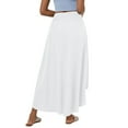 thumbnail image 3 of AZZAKVG Women'S Solid Color High Waist And Low Ruffles Two In One Quick Drying Casual Irregular Drape Mid Length Skirt, 3 of 7