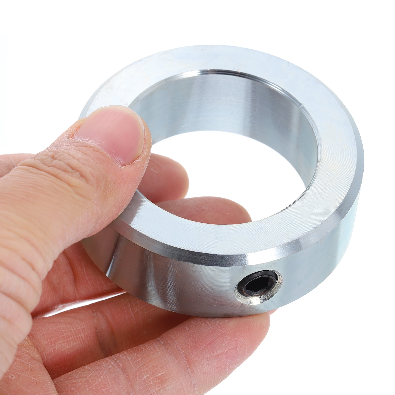 Uxcell 4pack Set Screw Collars 1-11/16" Bore Zinc Plated Steel Shaft Collars, 2-1/2" OD, 13/16" Width Axle Collar Clamp for Linear Rod Shaft Guide