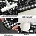 thumbnail image 3 of Black and White Buffalo Plaid Kitchen Decor Rugs Set 2 Piece, Farmhouse Style Home Indoor Kitchen Rugs and Mats Non Skid Washable 17x47+17x30 Inches, 3 of 6