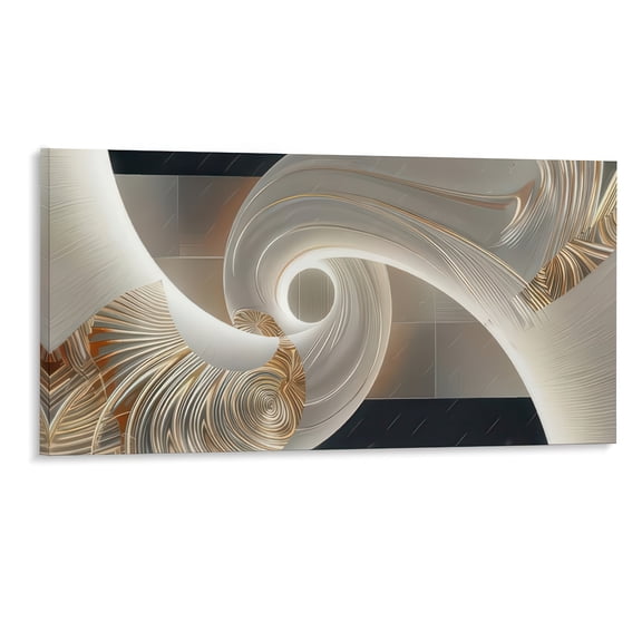 Abstract Modern Art Canvas Print 48x24 inch Framed Wall Art for Living Room Bedroom Home Decor