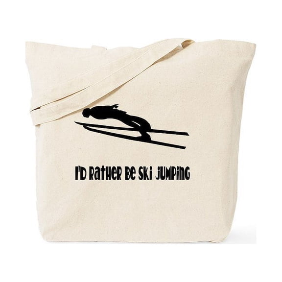 CafePress - Rather Be Ski Jumping Tote Bag - Unisex Canvas Tote Bag, Beige, 1-Piece