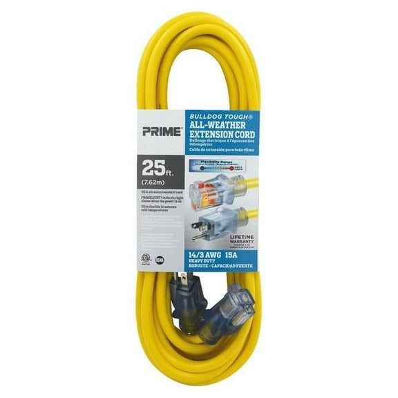 25 ft. 14 by Gauge 3 SJTOW Bulldog Extension Cord