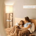 thumbnail image 6 of SUNMORY 63'' Floor Lamp with Shelves, LED Standing Lamp 1000 LUmens, Shelf Floor Lamp for Living room, Morden Lamp for Bedroom, Lamp with Storage Dustproof, UL Certified, Brown, 6 of 21