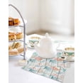 thumbnail image 4 of Teal Red Jellyfish Coastal Kitchen Dish Towels for Drying Dishes Set of 2, Vintage Beach Coral Starfish Nautical Waffle Weave Microfiber Hand Tea Bathroom Towels Quick Dry & Absorbent Towel 12x12, 4 of 7