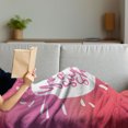 thumbnail image 3 of Saying Soft Flannel Fleece Blanket, Vibrant Color Sunshine Form with Blury Handwritten Saying You and Me Graphic Image, Cozy Plush for Indoor and Outdoor Use, 60" x 80", Maroon White, by Ambesonne, 3 of 5