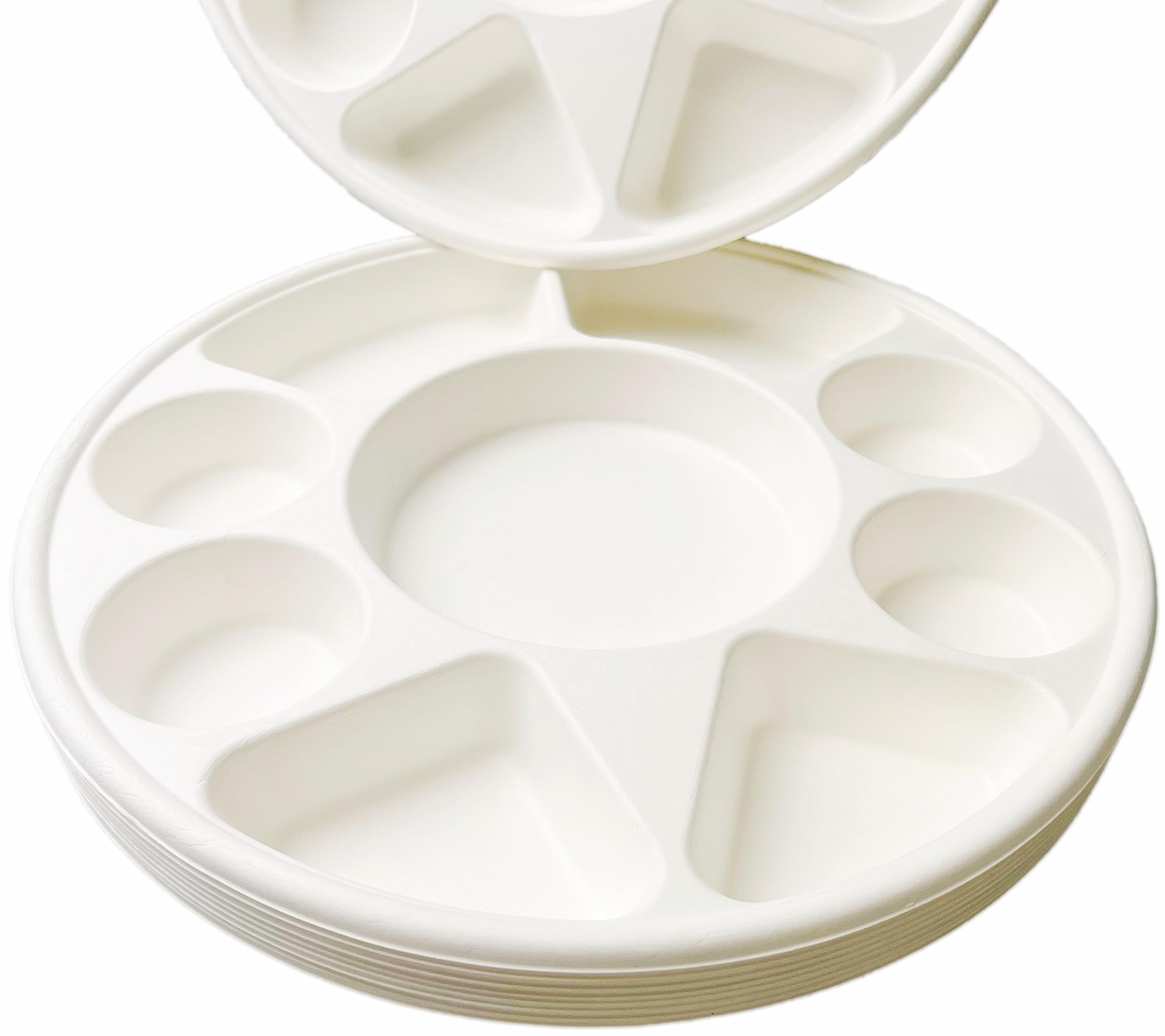 Plastic Plate - 8 Compartment