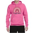 thumbnail image 3 of Waymaker Rainbow Inspirational/Christian Unisex Graphic Hoodie Sweatshirt, Neon Pink, Medium, 3 of 5