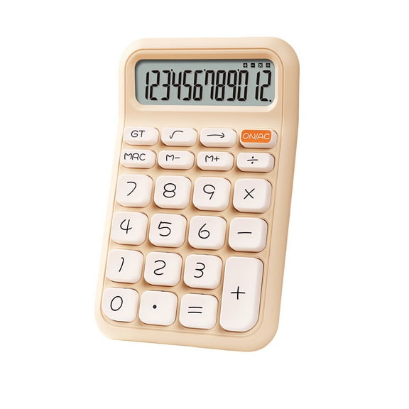 Gallickan Basic Calculators for School, 12-Digit Cute Calcultors for Boys Girls, Big Button, Aesthetic Calculator, Math Calculator for Middle School & College, White