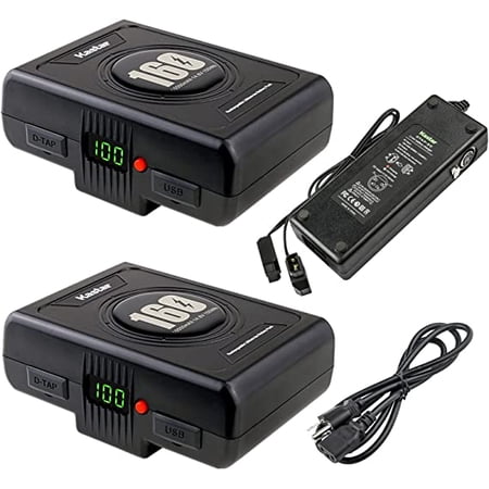 Kastar BP-C160 Gold Mount Battery + Dual D-Tap Charger Replacement for RED DIGITAL CINEMA DSMC2 DRAGON-X Camera (2018 Unified DSMC2 Lineup) RED DIGITAL CINEMA SCARLET-W Camera AJA CION Camera Body