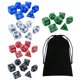 thumbnail image 5 of Juego de dados poliédricos acrílicos de 35 piezas, juguetes de enseñanza de matemáticas duraderos, dados rodantes para juegos de mesa, juegos de mesa, , estilo D Hugo dados de juego, 5 of 10