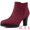 Burgundy, variant on Unique Bargains Women's Round Toe Chunky Heels Chelsea Ankle Boots