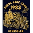 thumbnail image 2 of Men's Star Wars Endor Lake Camp Counselor Graphic Tee Navy Blue 2X Large, 2 of 5