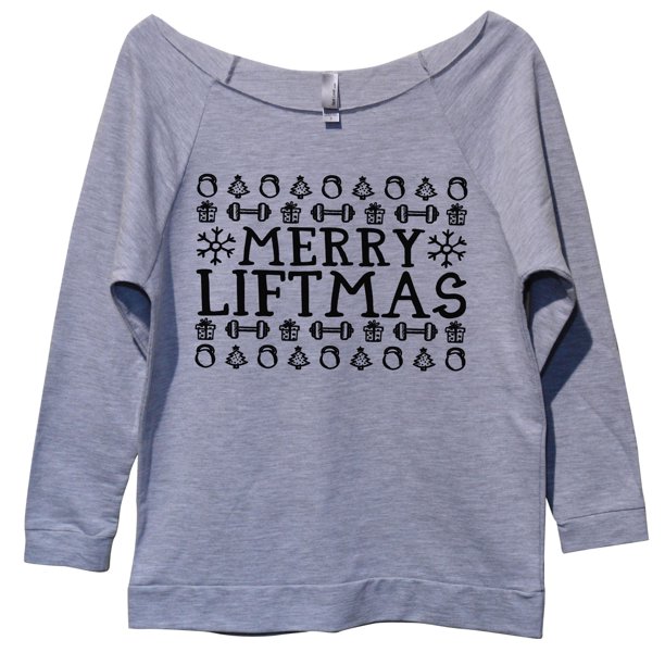 Funny Threadz Women S Gymand Workout Ugly Christmas Shirt Merry Liftmas Funny Threadz Xx Large Pink Walmart Com Walmart Com