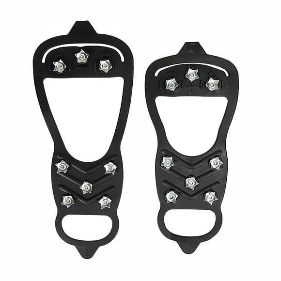 Soidarity 1 par de 8 antideslizantes, empuñaduras para hielo y nieve, botas para zapatos, tacos de tracción, pinchos, crampones, accesorios Escalada L(40-44)