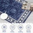 thumbnail image 4 of Shininglove Large Modern Bordered Area Rugs 9x12ft for Living Room, Machine Washable Low Pile Carpet with TPR Non-Slip Backing for Nursery Room Playroom(Navy), 4 of 7