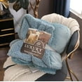 thumbnail image 2 of All Season Popular Home Bed SHerpa Fleece Warm Blankets Lamb Bedspread Plush Baby Comforter Covering Plaid, 2 of 6