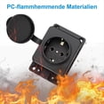 thumbnail image 4 of 4pcs European Outdoor Waterproof Socket with Rain Cover IP54 Industry Power Socket Extension Power Strip for Garden, 4 of 5