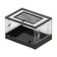 thumbnail image 2 of Tanque de reptiles plegable transparente con panel superior de malla para hábitat de lagartos y doble acceso para cría. Negro, 2 of 8