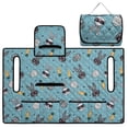 thumbnail image 4 of COEQINE Golf Cart Seat Covers Blanket, Travel Sports Cart Seat Cushion Covers for 2 Person Seats Club Car, Universal Golf Accessories for Summer or Winter, Easter Bunny Carrot Blue, 4 of 8