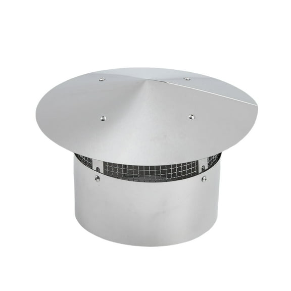 Towallmark Chimney Cap with Screen, Round Roof Rain Chimney Cover, Stainless Steel Fireplace Exhaust Cap, Adjustable Roof Cap for Vent