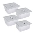thumbnail image 3 of 4 Pack 6"Deep 1/2 Size Stainless Steel Steam Table Pans w/ Lids Hotel Food Prep, 3 of 9