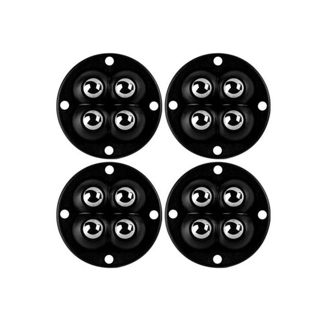 4pcs Stainless Steel Universal 360 Degree Rotation Pulley Self Adhesive Caster Mini Swivel Wheels For Furniture Storage Box ,Superior Material