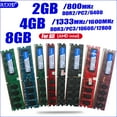 thumbnail image 2 of PLEXHD Bureau PC Mémoire RAM Module de Mémoire DDR2 DDR3 PC3 1600Mhz 1333Mhz 800MHz 667 MHz PC2 6400 2 Go 4 Go 8 Go pour intel, 2 of 4