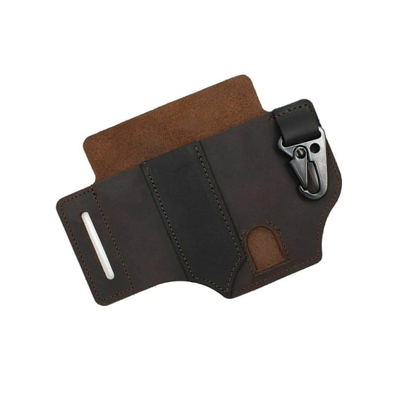 Multitool Sheath Pocket Organizer Leather Sheath outdoor hiking Tools Key Fob Sheath Pouch Brown
