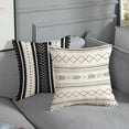 thumbnail image 4 of Throw Pillow Covers Home Decor Set of 4 Stripe Boho African Vintage Retro Geometric Pillow Cases Decorative 18 x 18 Inches Outdoor Cushion Couch Sofa Pillowcases, 4 of 6