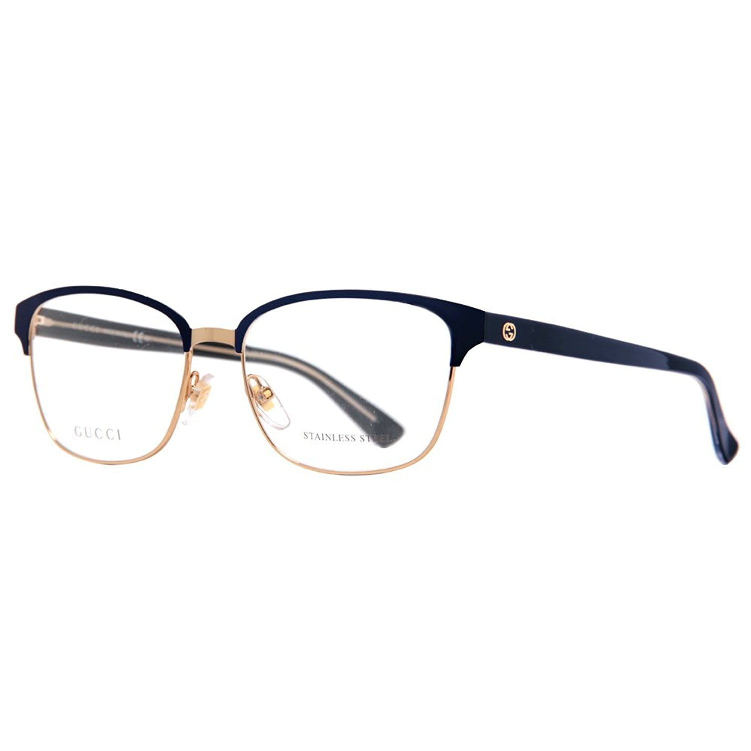 Gucci GUCCI Women's GG 4272 2CK Dark Blue/Gold Clear Rectangular