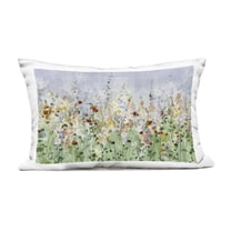 Stupell Industries Wild And Free Meadow Outdoor Printed Pillow design by Danhui Nai, 14 x 7 x 20