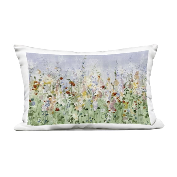 Stupell Industries Wild And Free Meadow Outdoor Printed Pillow design by Danhui Nai, 14 x 7 x 20