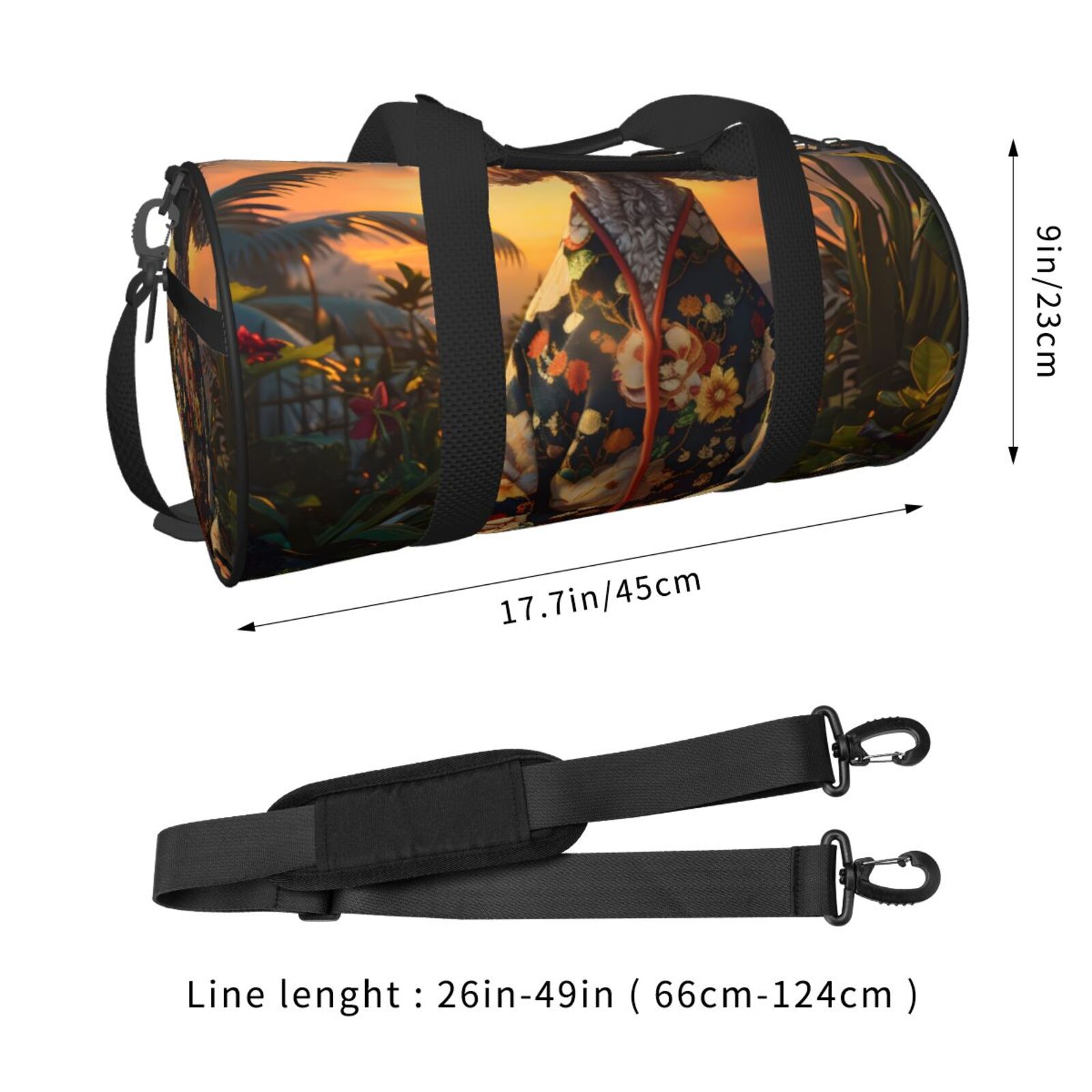Vsdgher Flower Field Poodle 45L Foldable Duffel Bag, Sports Gym Bag,Overnight Bag, Portable Weekender Bag for Airplanes