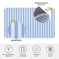 thumbnail image 3 of Blue White Stripe Door Mat Indoor Outdoor, Modern Minimalist Geometric Striped Non Slip Welcome Mat with Rubber Backing, Absorbent Fabric Front Door Mats Entryway Rug for Home Patio Entrance 24"x36", 3 of 8