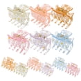 thumbnail image 1 of GOOHOCHY 12 pinzas decorativas pequeñas para el pelo, creativas, para flequillo, accesorio para el cabello de moda para mujeres y niñas (10387#15, colores estampados mezclados), 1 of 8