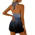 thumbnail image 7 of Rompers for Women Casual Halter Neck Backless Summer Boho Floral Printed Shorts Jumpsuits Sexy Beach Dressy 2026 M, 7 of 7