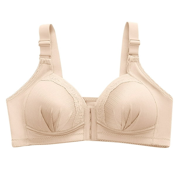 Aligament Bra For Women Lace Front Zipper Underwear Without Rims Vest Lace  Plus Size Bra Size 44 