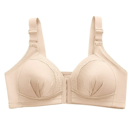 

ZMHEGW Womens Bras Lace Front Buckle without Rims Vest Lace Plus Size Seamless Bralettes Underwear