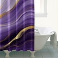 thumbnail image 4 of Purple Gold Marble Pattern Shower Curtain 72"x72" ,Bathroom Decorative Shower Curtains Set with 12 Hooks,Modern Waterproof Washable Shower Curtain, 4 of 6