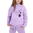thumbnail image 3 of Kiijoy Tween Girls Outfits Cartoon Dog Print Hoodie Joggers Set Kids Sweatsuit, 3 of 3