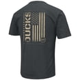 thumbnail image 3 of Men's Colosseum Heathered Black Oregon Ducks OHT Military Appreciation Flag 2.0 T-Shirt, 3 of 4