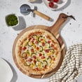 thumbnail image 5 of Tabletops Gallery 2-Piece Acacia Wood Pizza Board Serving Set with Pizza Wheel Cutter, 5 of 10