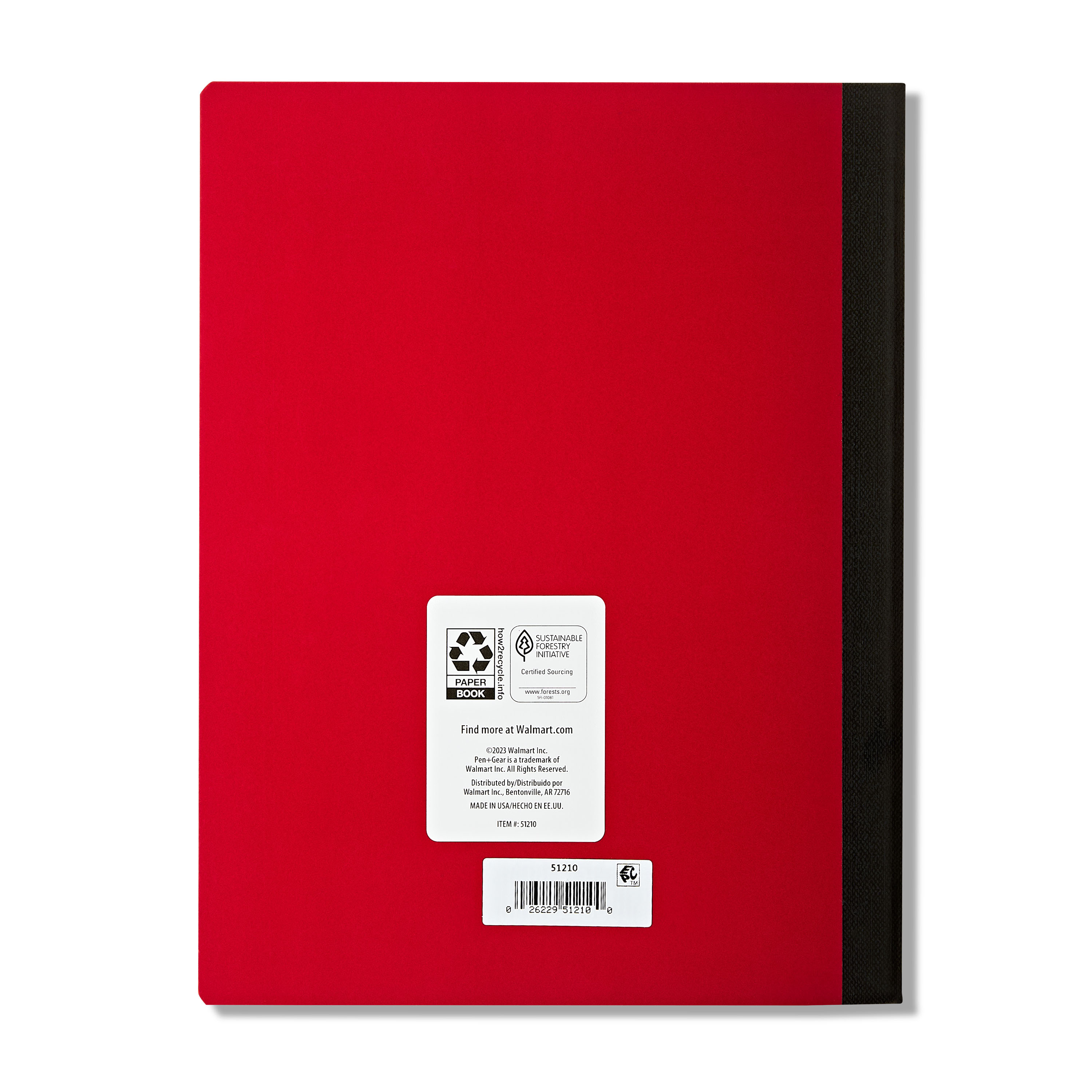 Cuadernos de composición Pen+Gear de rayas anchas, 9.75 x 7.5 pulgadas, rojo, 80 hojas 5