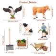 thumbnail image 4 of Figuras de animales de granja Toymany, 54 unidades, con Barn House Kids, 4 of 9