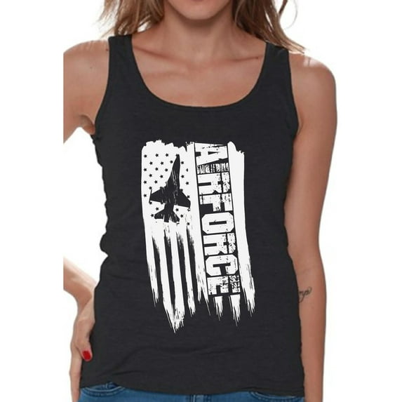 Awkward Styles American Flag Airforce Women Tank Top Free to Be Me Military Shirt for Women Airforce Gifts Vintage USA Airforce Women Tank Gifts for Women Pro America Airforce Top for Women