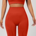 thumbnail image 6 of Yoga Pants JIANLAI Seamless High Waist Yoga Leggings Ribbed Knit Full Length Workout Pants Soft Stretch Athletic Trousers for Gym Fitness Running Daily Casual Wear, 6 of 7