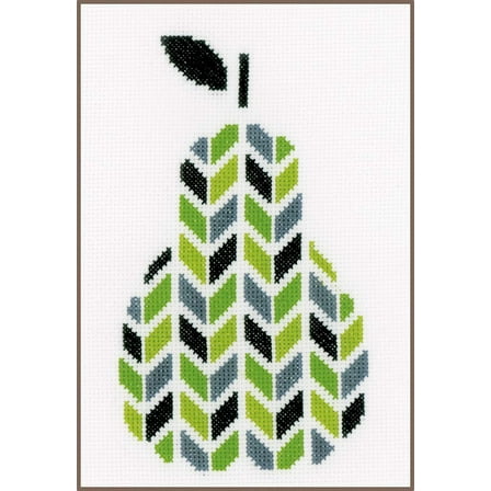Vervaco Counted Cross Stitch Kit Pear 5.6" x 8.8"