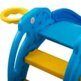 thumbnail image 4 of Senbabe Kids Slide for Indoor and Outdoor, Freestanding Slide for Toddler Playground Slipping Slide Climber Toy Playset with Basketball Hoop & Ball, Blue, 4 of 6