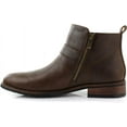 thumbnail image 3 of Ferro Aldo Dalton MFA606322 Brown Color Men's Ankle Boots With Zip Up Boot Design and Classic Buckle Detailing Dress Boots For Work or Casual Wear, 3 of 7